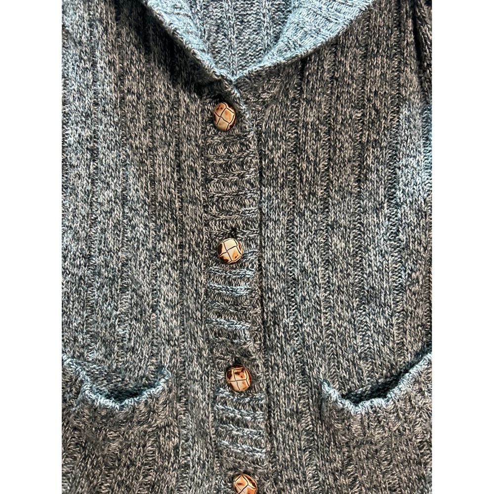 I LOVE H81 Women's Gray Knit Shawl Collar Cardigan Sweater‎ Size Large - Picture 6 of 8